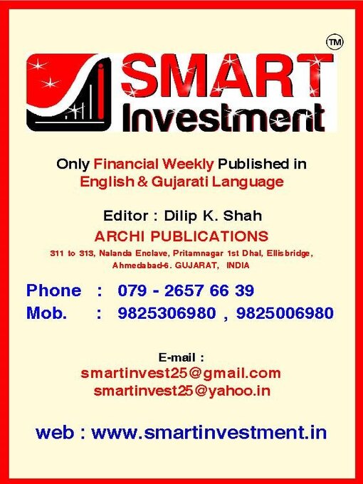 Titeldetails für SMART INVESTMENT  nach Archi Finmark and Communications Limited - Verfügbar